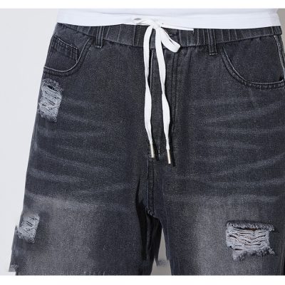 Quần Short Jeans Big Size Lưng Thun Navy BS2559