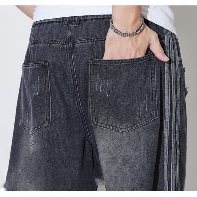 Quần Short Jeans Big Size Lưng Thun Navy BS2559