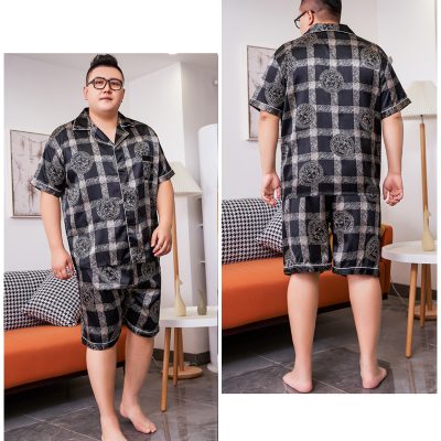 Bộ quần áo lụa big size nam Navy BS2555