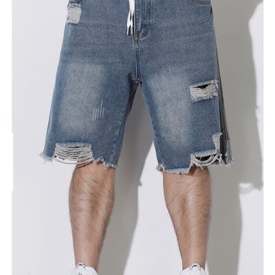 Quần Short Jeans Big Size Lưng Thun Navy BS2559