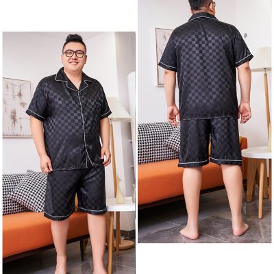 Bộ quần áo lụa big size nam Navy BS2555