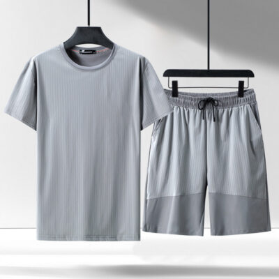 Bộ Quần Áo Thể Thao Nam Ngoại Cỡ Từ 4XL-9XL, Chất Vải Thun Lạnh Thể Thao Cao Cấp Co Giãn Ít Nhăn Thương Hiệu Navy BS3258 – Màu Đen