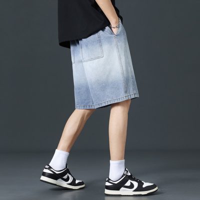 Quần Short Jeans Big Size Lưng Thun Navy BS2860