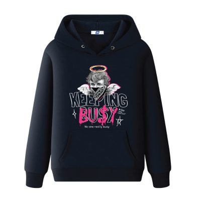 Áo Hoodie Wash Big Size Nam Size từ 50KG -135KG Navy BSX1412W