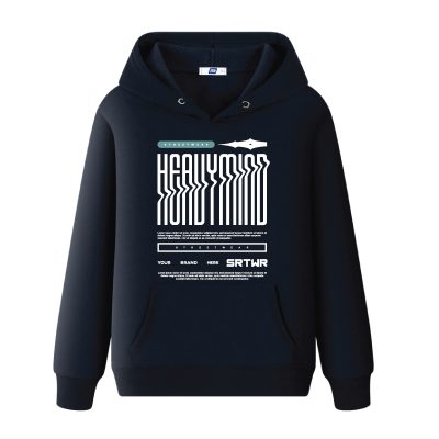 Áo Hoodie Wash Big Size Nam Size từ 50KG -135KG Navy BSX1413W