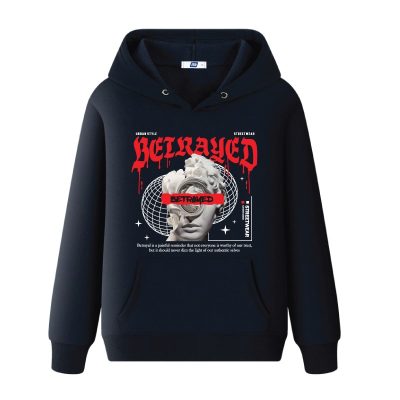 Áo Hoodie Wash Big Size Nam Size từ 50KG -135KG Navy BSX1418W