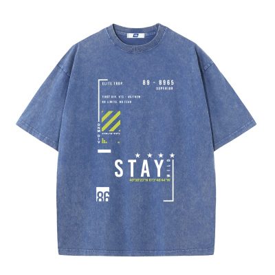 Áo Thun Wash Big Size Nam Navy BSX1457X