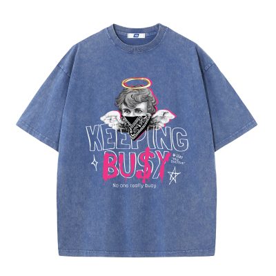 Áo Thun Wash Big Size Nam Navy BSX1462P