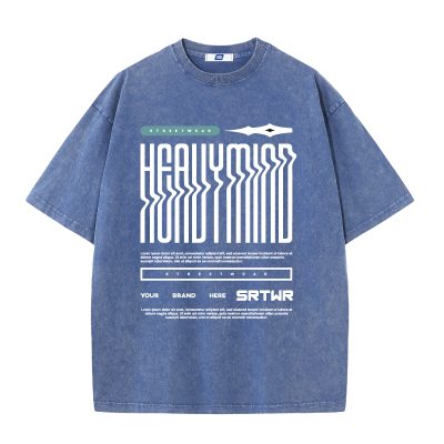 Áo Thun Wash Big Size Nam Navy BSX1463X