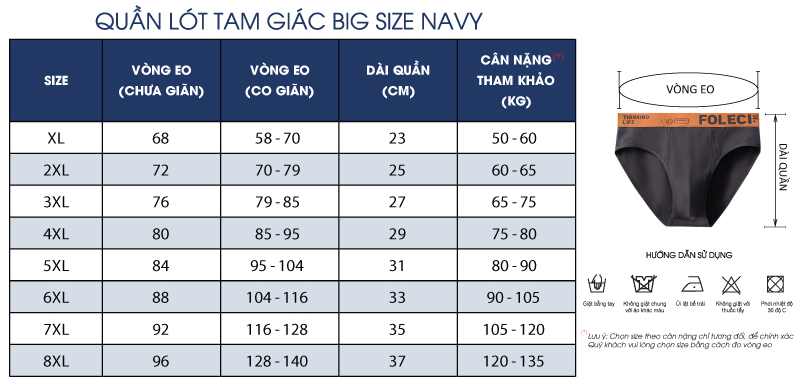 Thông số size