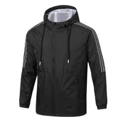 Áo Khoác Gió Thể Thao Đủ Size Từ M-10XL Giữ Ấm Thoáng Khí Giữ Form Navy BS3237-Đen 1
