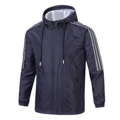 Áo Khoác Gió Thể Thao Đủ Size Từ M-10XL Giữ Ấm Thoáng Khí Giữ Form Navy BS3237-Đen 1