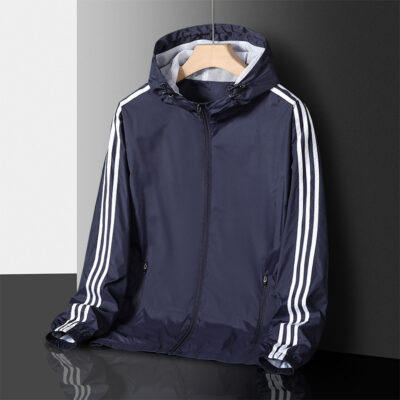 Áo Khoác Gió Nam Đủ Size Từ M-10XL Dày Vừa Chống Nắng Gió Giữ Ấm Navy BS3233-Trắng