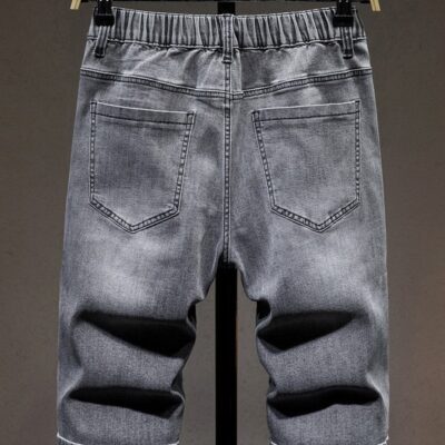 Quần Jeans Nam Lưng Thun Ngắn, Quần Shorts Jeans Co Giãn Thoải Mái Navy BS3251-Xanh