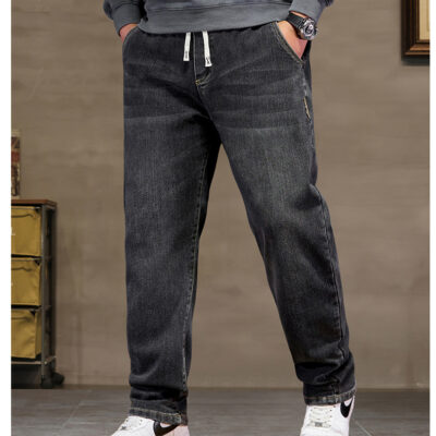 Quần Jeans Nam Cạp Chun Mới Size Lớn Chất Vải Dày Vừa Mềm Co Giãn Thoải Mái Navy BS3246 – Xanh Lam