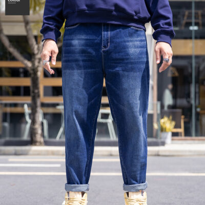 Quần Jeans Nam Cỡ Lớn Mẫu Mới Nhật Co Giãn Thoải Mái Navy BS3252-Xanh