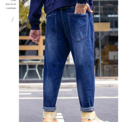Quần Jeans Nam Cỡ Lớn Mẫu Mới Nhật Co Giãn Thoải Mái Navy BS3252-Xanh