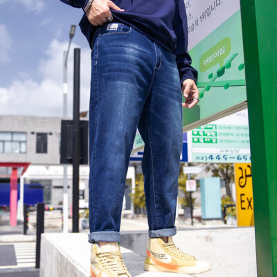 Quần Jeans Nam Cỡ Lớn Mẫu Mới Nhật Co Giãn Thoải Mái Navy BS3252-Xanh