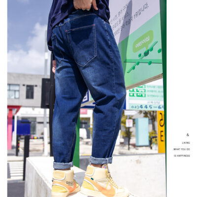 Quần Jeans Nam Cỡ Lớn Mẫu Mới Nhật Co Giãn Thoải Mái Navy BS3252-Xanh