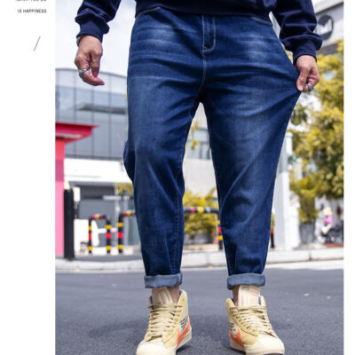 Quần Jeans Nam Cỡ Lớn Mẫu Mới Nhật Co Giãn Thoải Mái Navy BS3252-Xanh