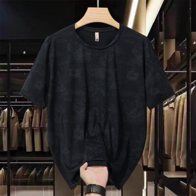 Áo Thun Cở Lớn Từ 5XL-12XL Chất Thun Lạnh Thể Thao Mỏng Mát Thương Hiệu Navy BS3259 – Màu Xám