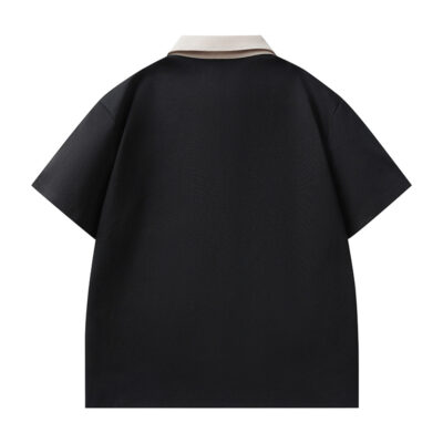 Áo Thun Cổ Trụ Khóa Kéo Size Từ 50kg-140kg Chất Vải Cotton Dày Mềm Mịn Co Giãn Thương Hiệu Navy BS3275 – Màu Đen