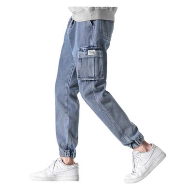 Quần Jeans Túi Hộp Từ M-8XL Chất Jeans Mềm Mịn Dày Vừa Co Giãn Nhẹ Lưng Thun Navy BS3301 – Màu Xanh Da Trời