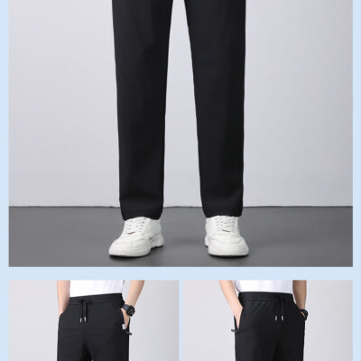 Quần Thun Lạnh Thể Thao M-7XL Vải Thun Lạnh Cao Cấp Co Giãn Mỏng Mát Thương Hiệu Navy BS3282 – Màu Xám Đậm