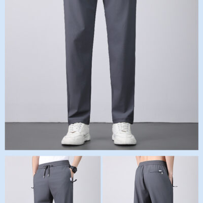 Quần Thun Lạnh Thể Thao M-7XL Vải Thun Lạnh Cao Cấp Co Giãn Mỏng Mát Thương Hiệu Navy BS3282 – Màu Xám Đậm