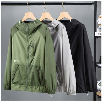 Áo Khoác Chống Nắng Big Size Nam 5XL-11XL Mỏng Nhẹ Mát Ít Giãn Thương Hiệu Navy BS3353-Màu Xám
