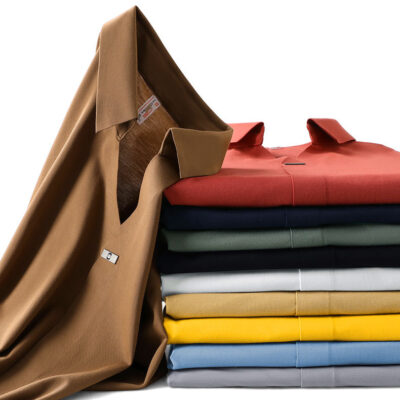 Áo Cổ Trụ Nam Cổ Cách Điệu Đủ Size M- 8XL Vải Thun Lạnh Thể Thao Chống Nhăn Mõng Mát Co Giãn Thương Hiệu Navy BS3350-Màu Đỏ Gạch