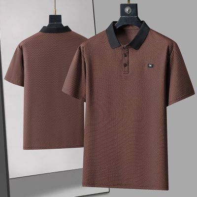 Áo Cổ Trụ Size To Từ 5XL-11XL Vải Thể Thao Dày Vừa Ít Nhăn Co Giãn Thương Hiệu Navy BS3347-Xanh Đậm