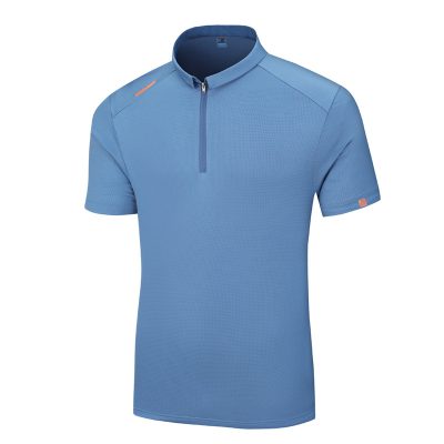 Áo Thun Nam Big Size Khóa Kéo Vải Thun Thể Thao Mỏng Mát Co Giãn Thương Hiệu Navy BS3346-Trắng