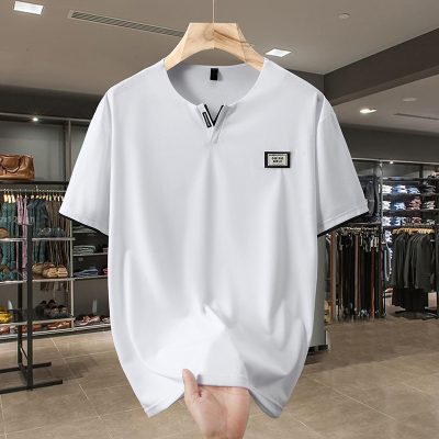 Áo Thun Size Ngoại Cỡ 4XL-10XL Vải Cotton Mềm Mại Co Giãn Thương Hiệu Navy BS3356-Màu Đen