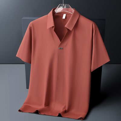 Áo Cổ Trụ Nam Cổ Cách Điệu Đủ Size M- 8XL Vải Thun Lạnh Thể Thao Chống Nhăn Mõng Mát Co Giãn Thương Hiệu Navy BS3350-Màu Xanh Navy