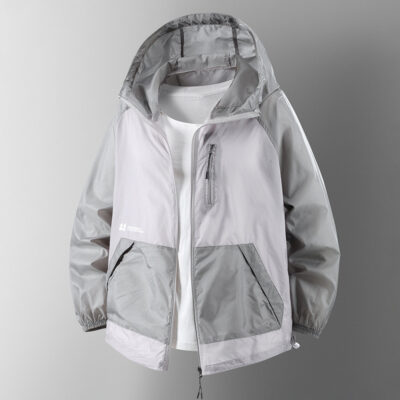 Áo Khoác Chống Nắng Big Size Nam 5XL-11XL Mỏng Nhẹ Mát Ít Giãn Thương Hiệu Navy BS3353-Màu Xám