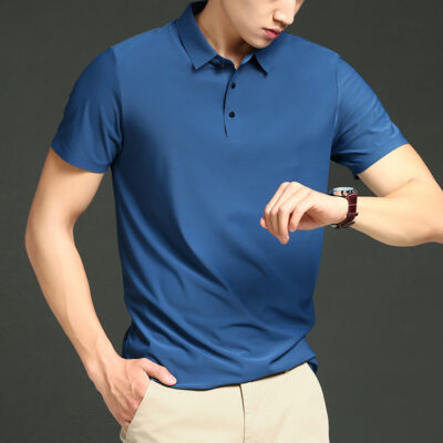 Áo Thun Cổ Bẻ Nam Béo Size Từ M-8XL Vải Thun Thể Thao Mỏng Mát Co Giãn Thương Hiệu Navy BS3330 – Màu Xám TB