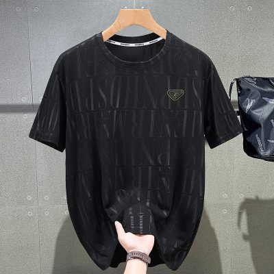 Áo Phông Big Size Nam 5XL-11XL Thun Cotton Dày Vừa Mềm Mại Co Giãn Thương Hiệu Navy BS3355-Màu Đen