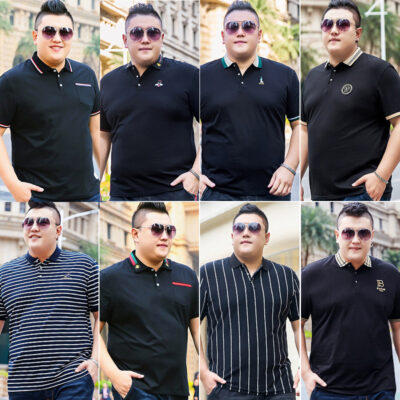 Áo Thun Cổ Trụ Big Size Nam Vải Cotton Mềm Mại Thoáng Mát Thấm Hút Mồ Hôi Thương Hiệu Navy BS3333 – DX100 Đen