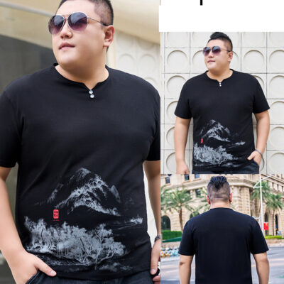 Áo Thun Big Size Nam Vải Cotton Co Giãn Dày Vừa Thoáng Mát Thấm Hút Mồ Hôi Thương Hiệu Navy BS3334 – DX136