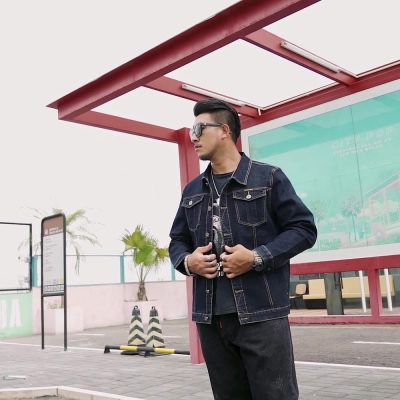 Áo Khoác Denim Nam Mập Kiểu Mỹ Vải Jean Dày Mềm Form Rộng BS3401 7081 Màu Đen