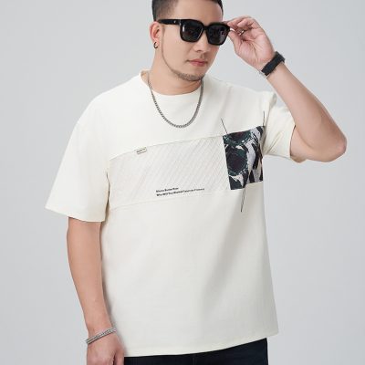 Áo Thun Big Size In Hình Cá Tính Vải Cotton Co Giãn BS3378 Màu Đen