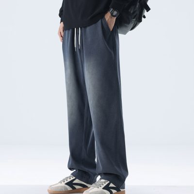 Quần Bò Ống Rộng Size Lớn Vải Mềm Co Giãn Nhẹ BS3371 Xanh