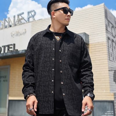 Áo Khoác Denim Big Size Cá Tính Vải Mềm Dày Vừa Giãn Nhẹ BS3380 Đen