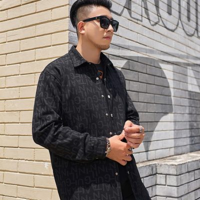 Áo Khoác Denim Big Size Cá Tính Vải Mềm Dày Vừa Giãn Nhẹ BS3380 Đen