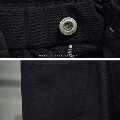 Quần Bò Rách Cho Nam Béo Quần Lưng Thun Ống Nhỏ Vải Mềm Co Giãn Nhẹ BS3391 Trắng