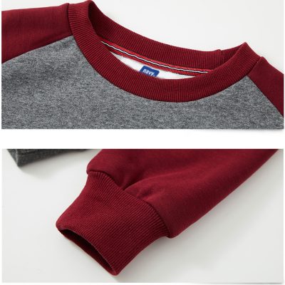 Áo Nỉ Nam Lót Lông Nam Co Giãn Nhẹ Ấm Áp BS3414 5190 Lót Nhung Đen Đỏ