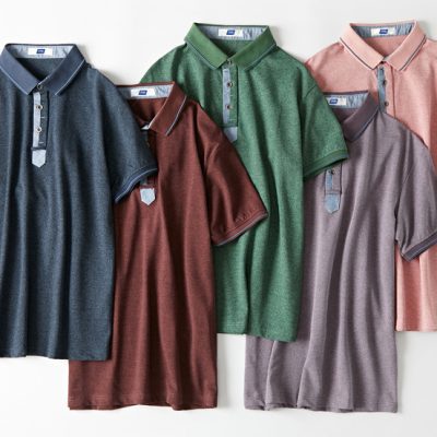 Áo Cổ Bẻ Cở Lớn Kiểu Hàn Quốc Thun Cotton Mềm Mại Co Giãn BS3417 Hoa Xanh Lam Đậm