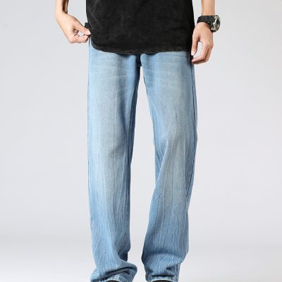 Quần Jean Nam Size Lớn Kiểu Mỹ ống Rộng Loe Nhẹ BS3373 Đen