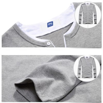 Áo Thun Nam Tay Dài Cỡ Lớn Kiểu Hàn Quốc Cotton 100% Co Giãn Thoải Mái BS3413 Màu Tím